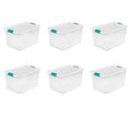 64 Quart Clear Latching Boxes - Case of 6 I128334