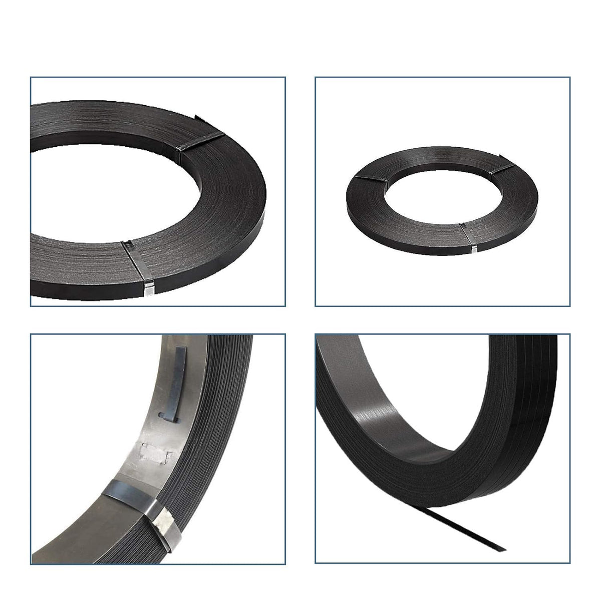 Black Mini Steel Strapping Coil, 1700 lbs. Break Strength, Pack of 2 S47140