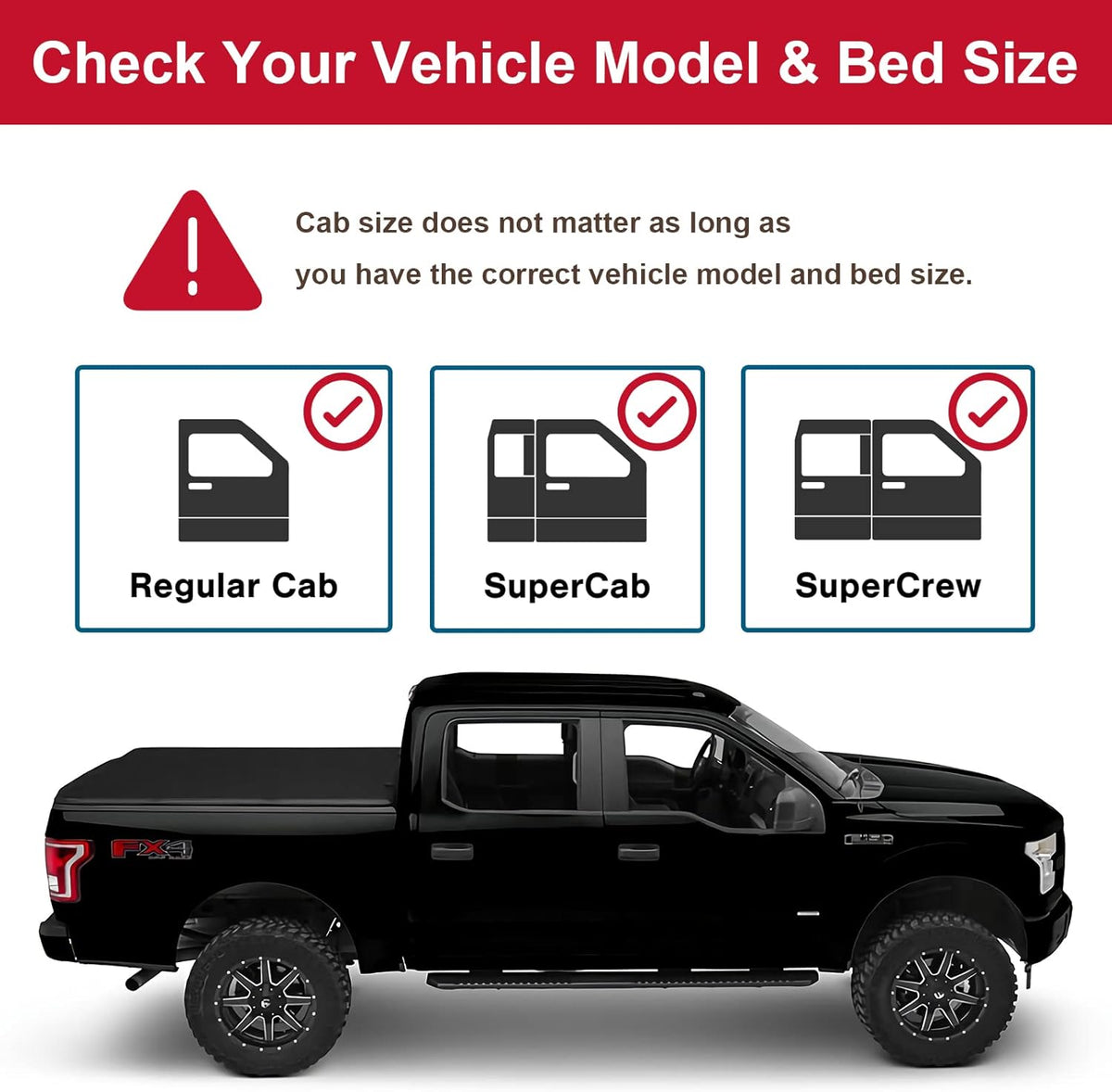 5.5 FT Soft Tri-Fold Truck Bed Tonneau Cover M517