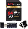 64GB UHS-I SDXC V30 Memory Card 3 Units + Holder Pack of 2 D583