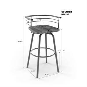 Black Swivel Counter Stool X733