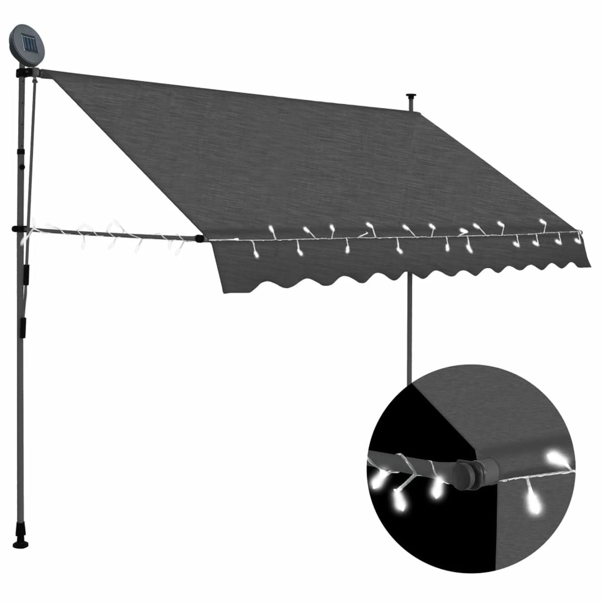 118.1" Anthracite Retractable Awning K2521