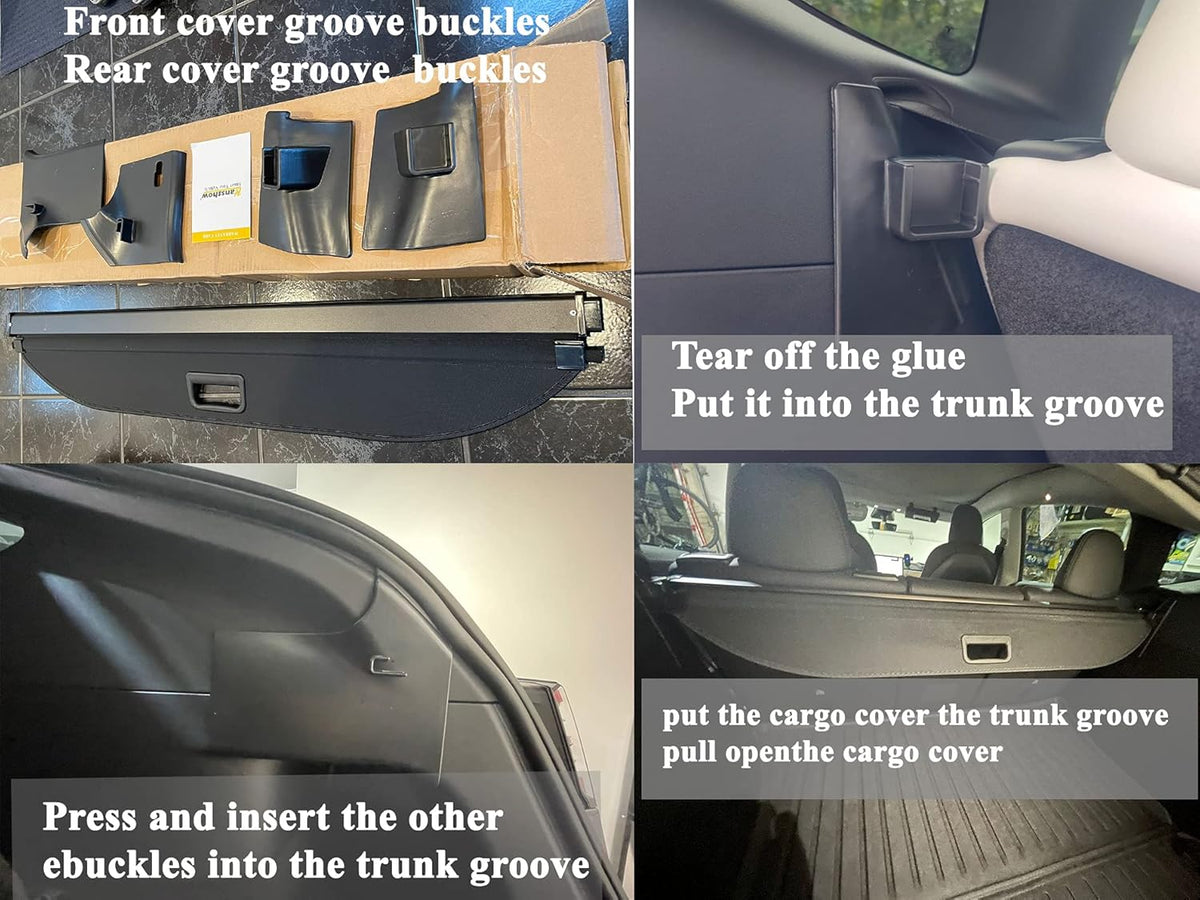 Cargo Rear Retractable Trunk Cover Pack of 2 E6567