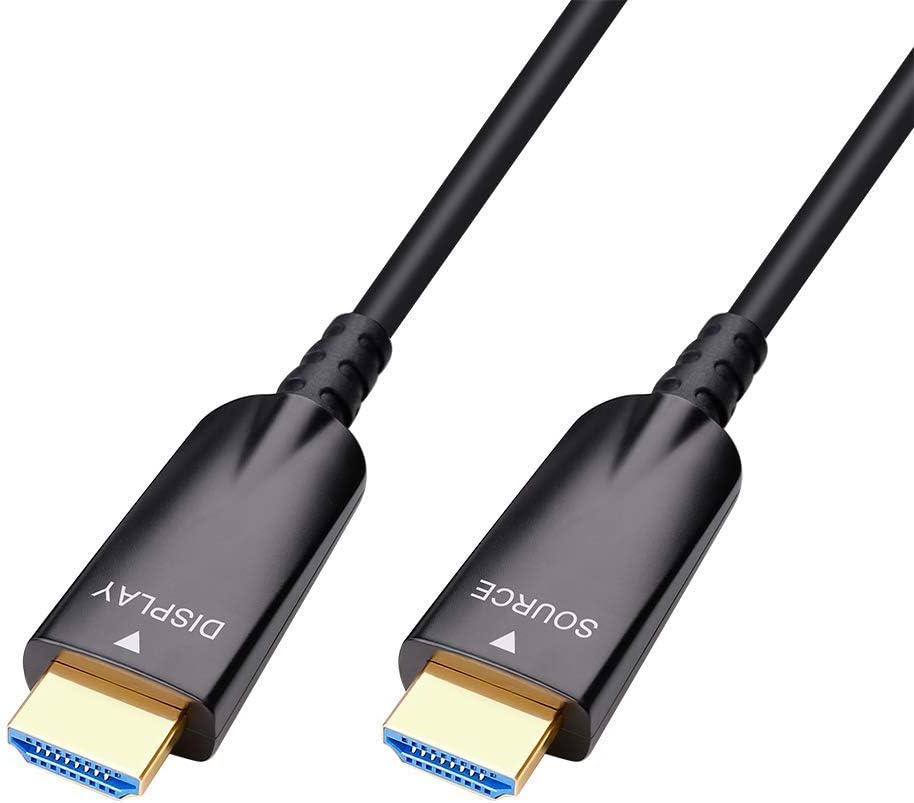 75ft Fiber Optic HDMI Cable 4K 30Hz 1080p 60Hz Black Pack of 2 A18404
