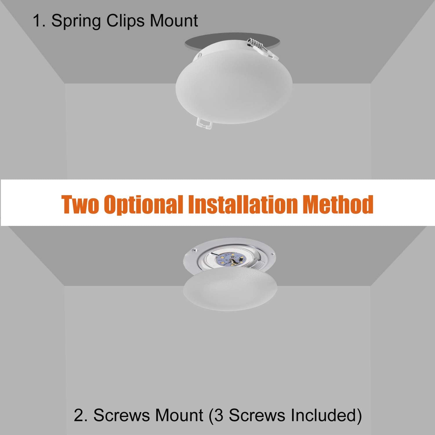 3 Inch LED RV Puck Light Full Aluminum Recessed Mount Down Light 12V Interior Light 4000K Cool White 6 Packs Q195227