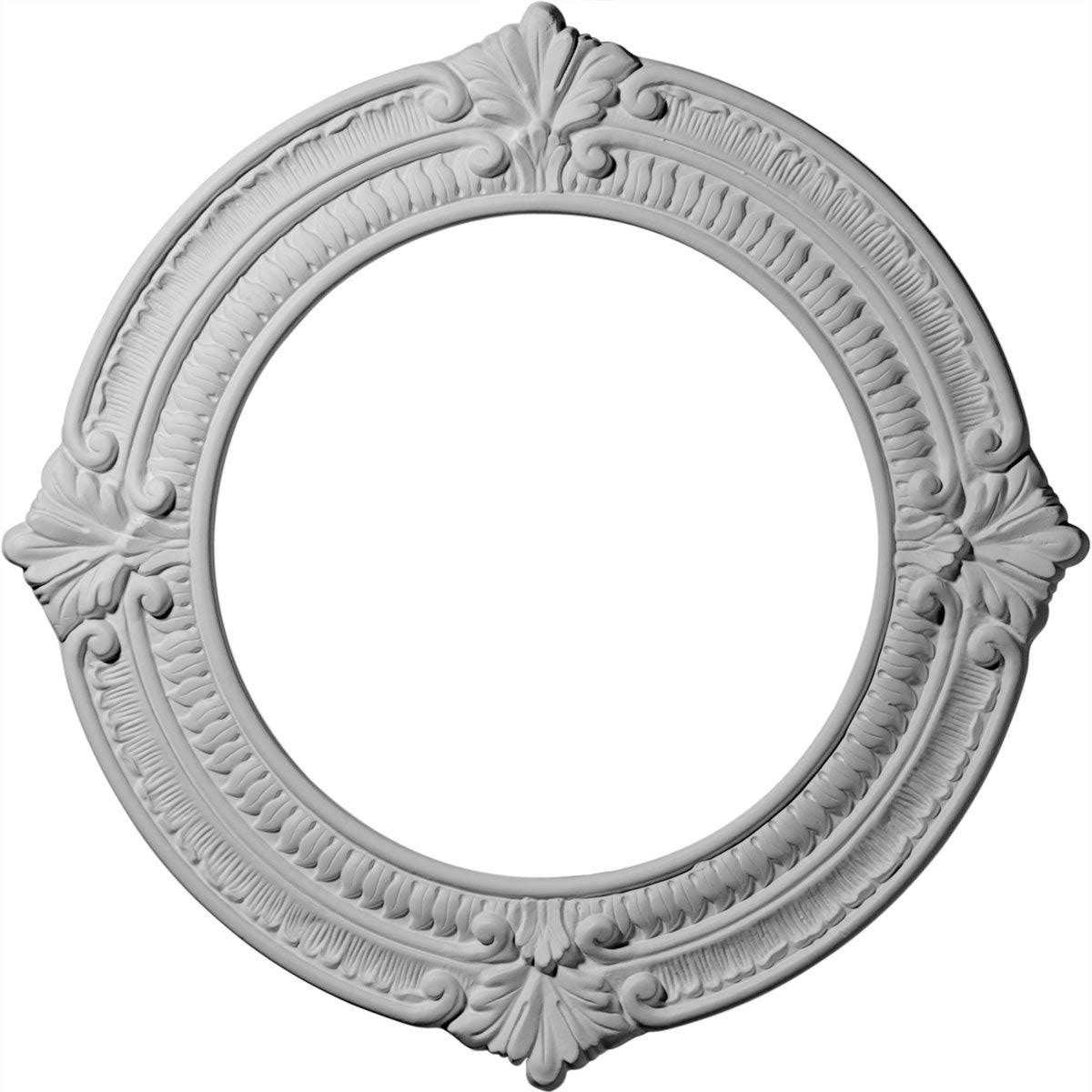 13 1/8x22OD x 8x22ID x 5/8x22P Hand-Painted Warm Silver Ceiling Medallion E95650