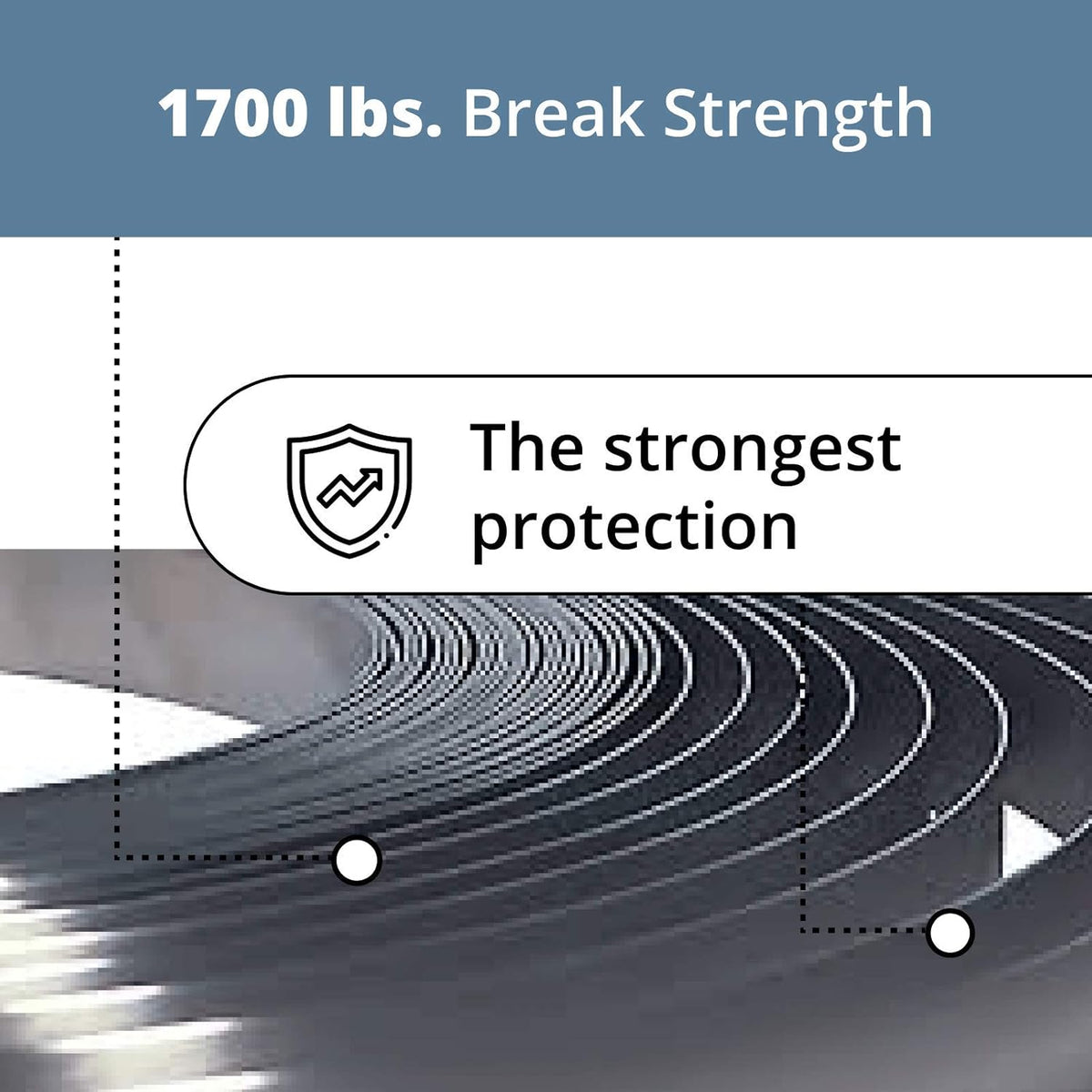 Black Mini Steel Strapping Coil, 1700 lbs. Break Strength, Pack of 2 S47140