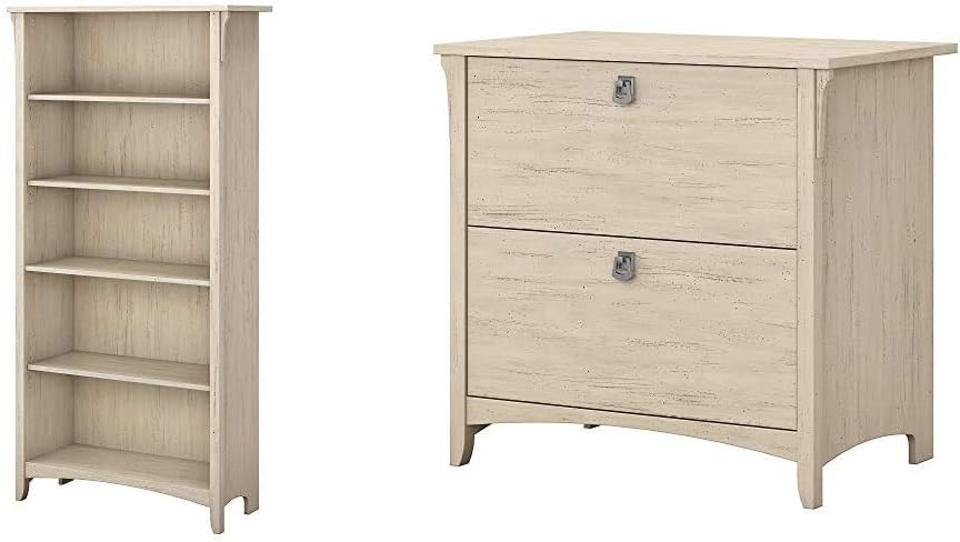 5 Shelf Bookcase in Cape Cod Gray C442