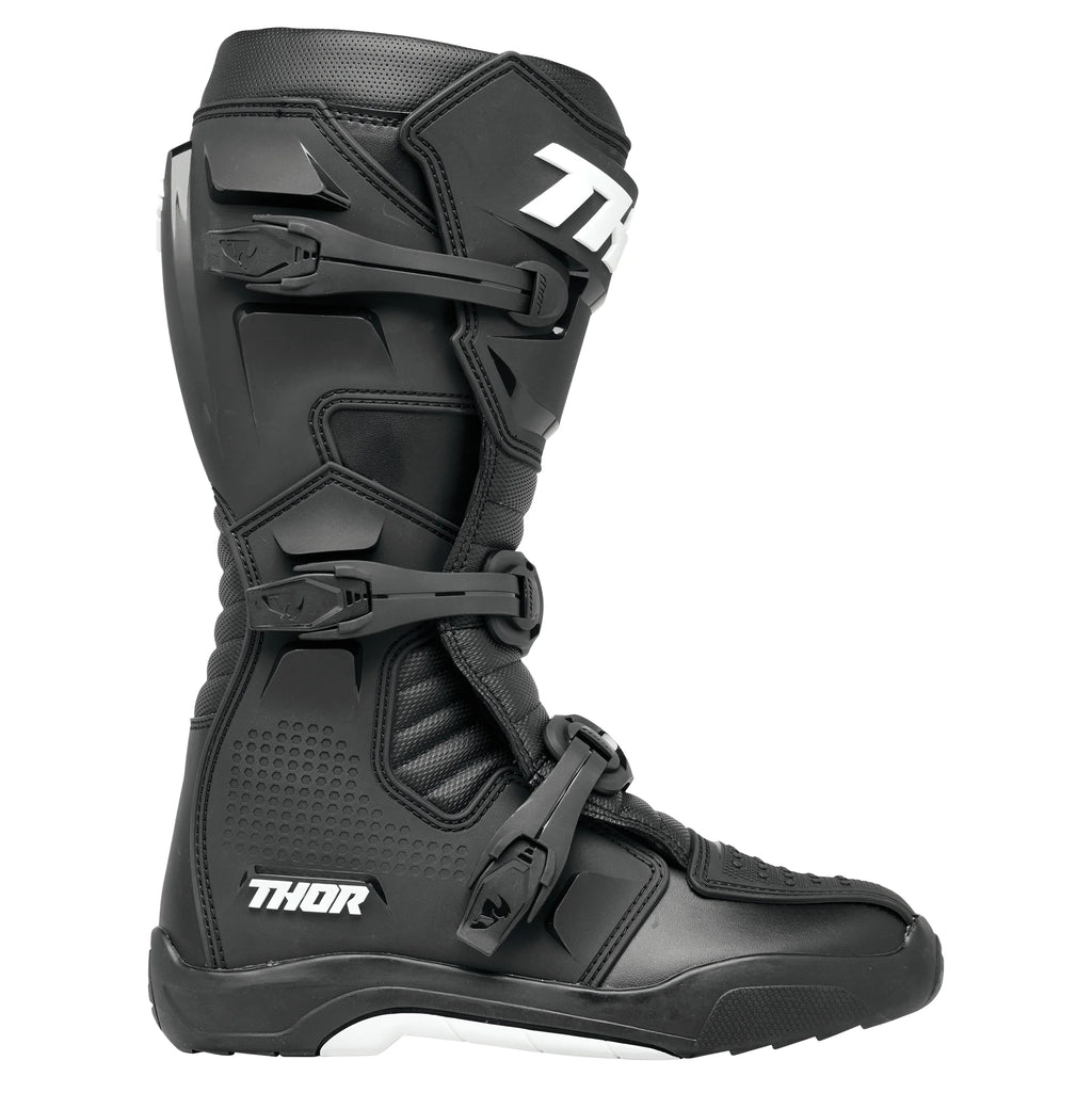 Black/White Motocross Offroad Riding Boots J970657