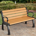 Brown Heritage Bench with Black Frame E469324