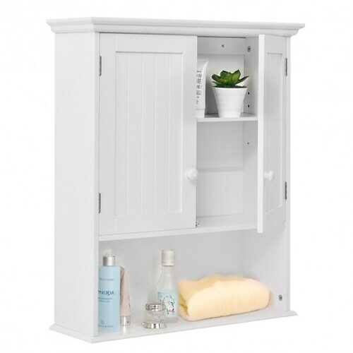 Gray Wall Mount Bathroom Storage Cabinet W516776