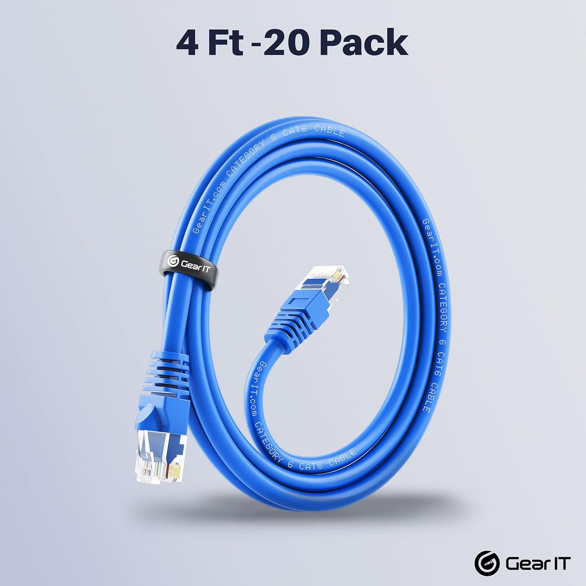 Cat 6 Ethernet Cable 3 ft (20-Pack) Blue B533