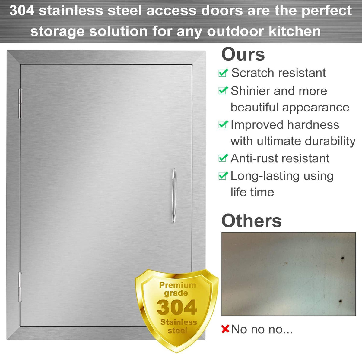 Stainless Steel Outdoor Kitchen Door Z988