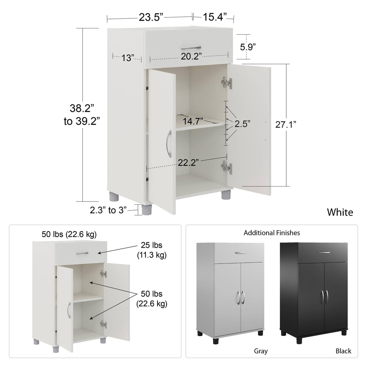 Black Base Storage Cabinet G283283