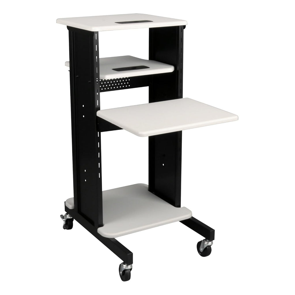 Black Laptop Caddy Cart Presentation Station R998