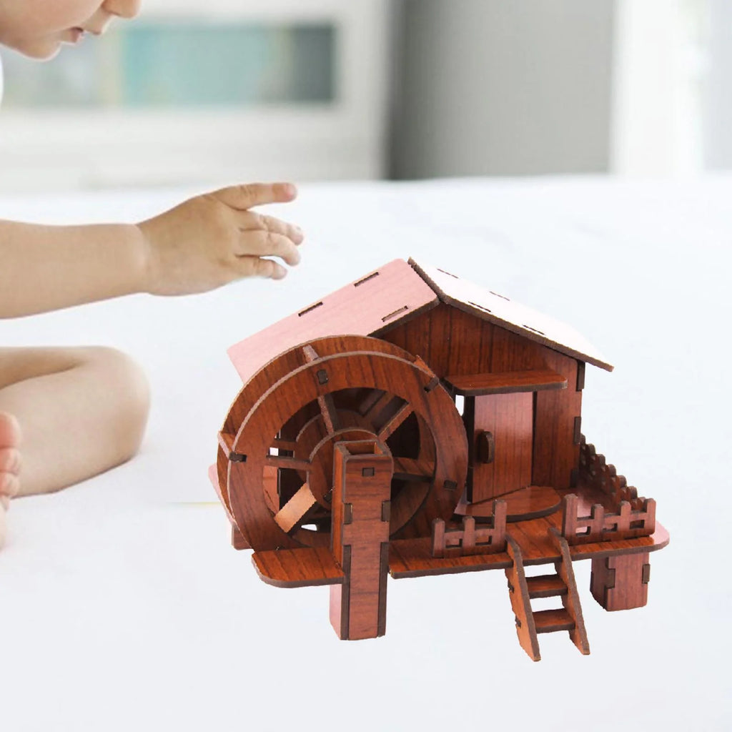 3D Wooden Puzzle House Construction Toy DIY Craft Learning Toy F47874