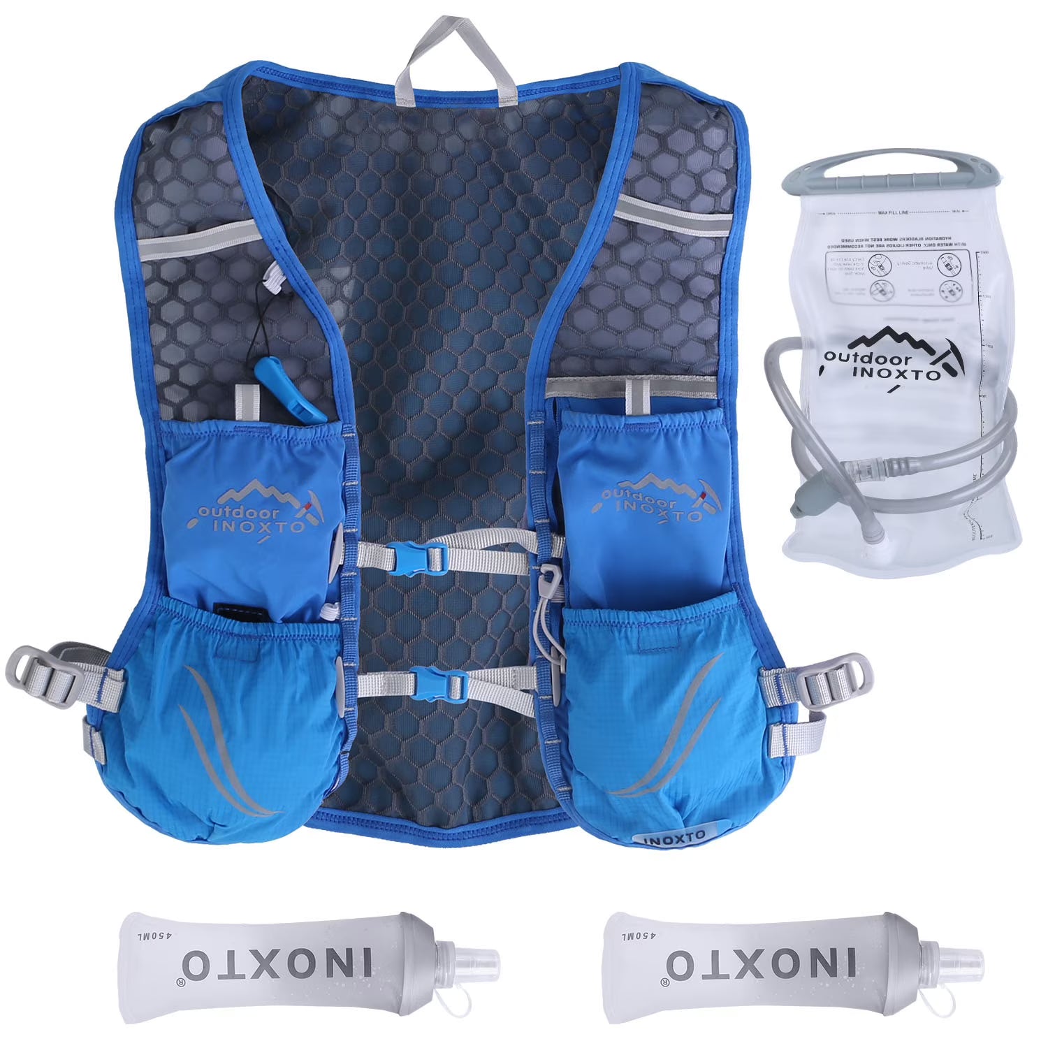 Blue Hydration Vest Backpack with 2.4L Water Bladder G122707