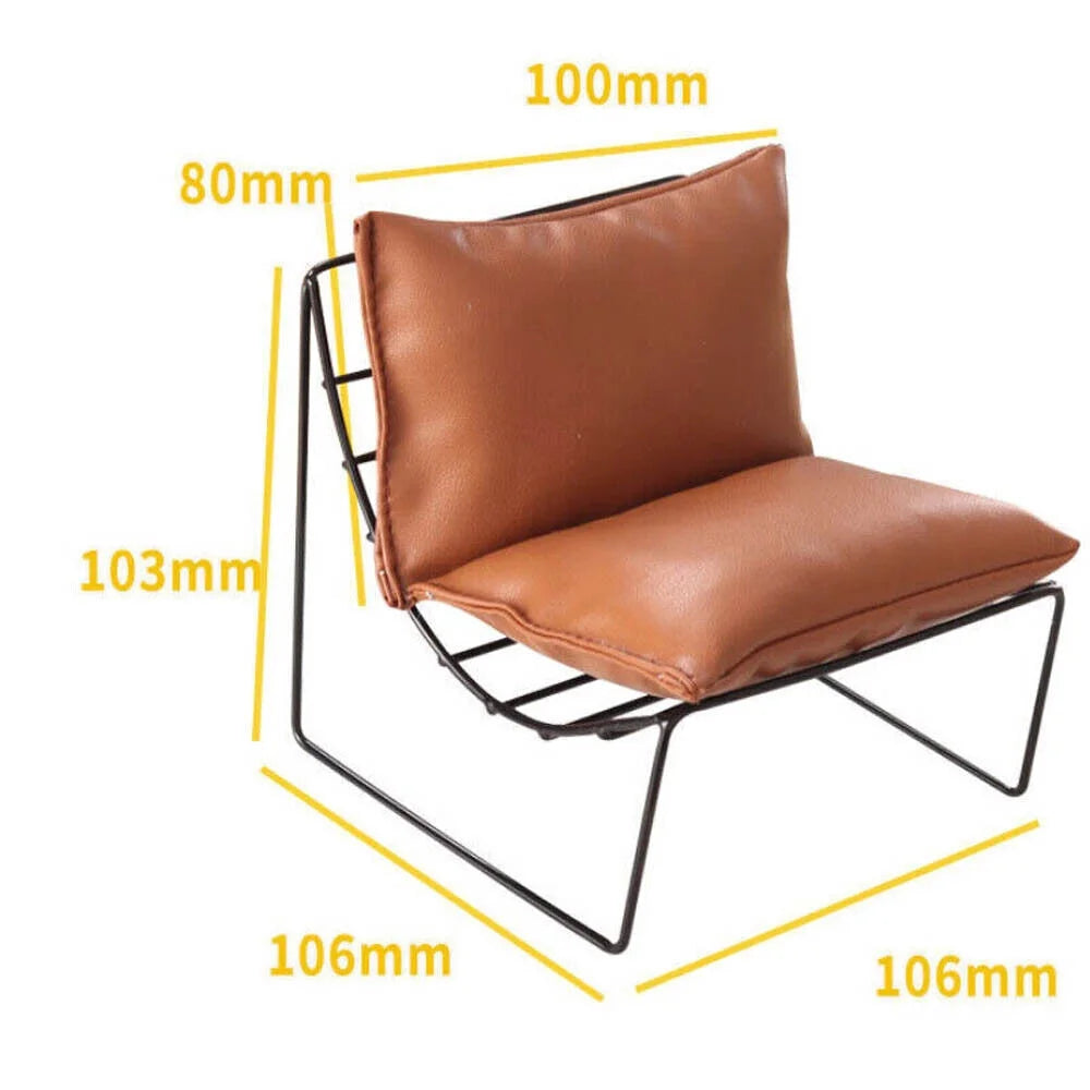 1/6 Scale Dollhouse Miniature Sofa Chairs Armchairs Metal Furniture G344451