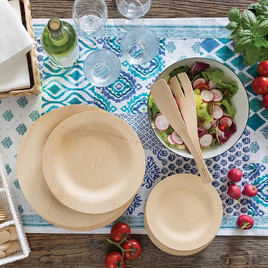 9in Disposable Bamboo Plate - 100/Case C413385