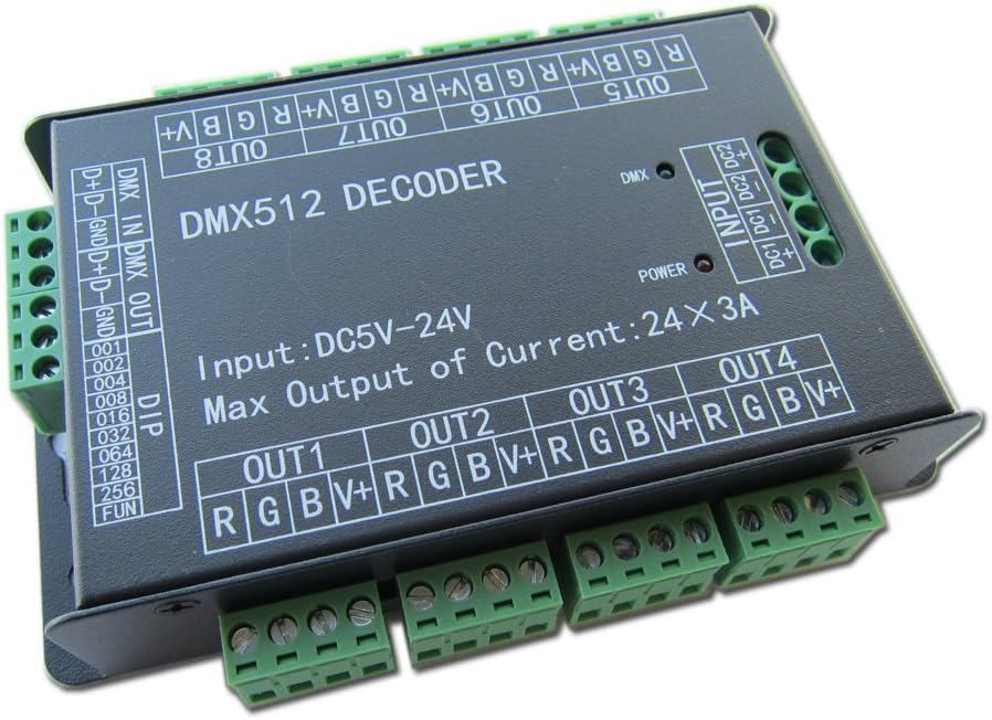 24 Channel DMX512 LED Decoder Dimmer DC 5V-24V E5291