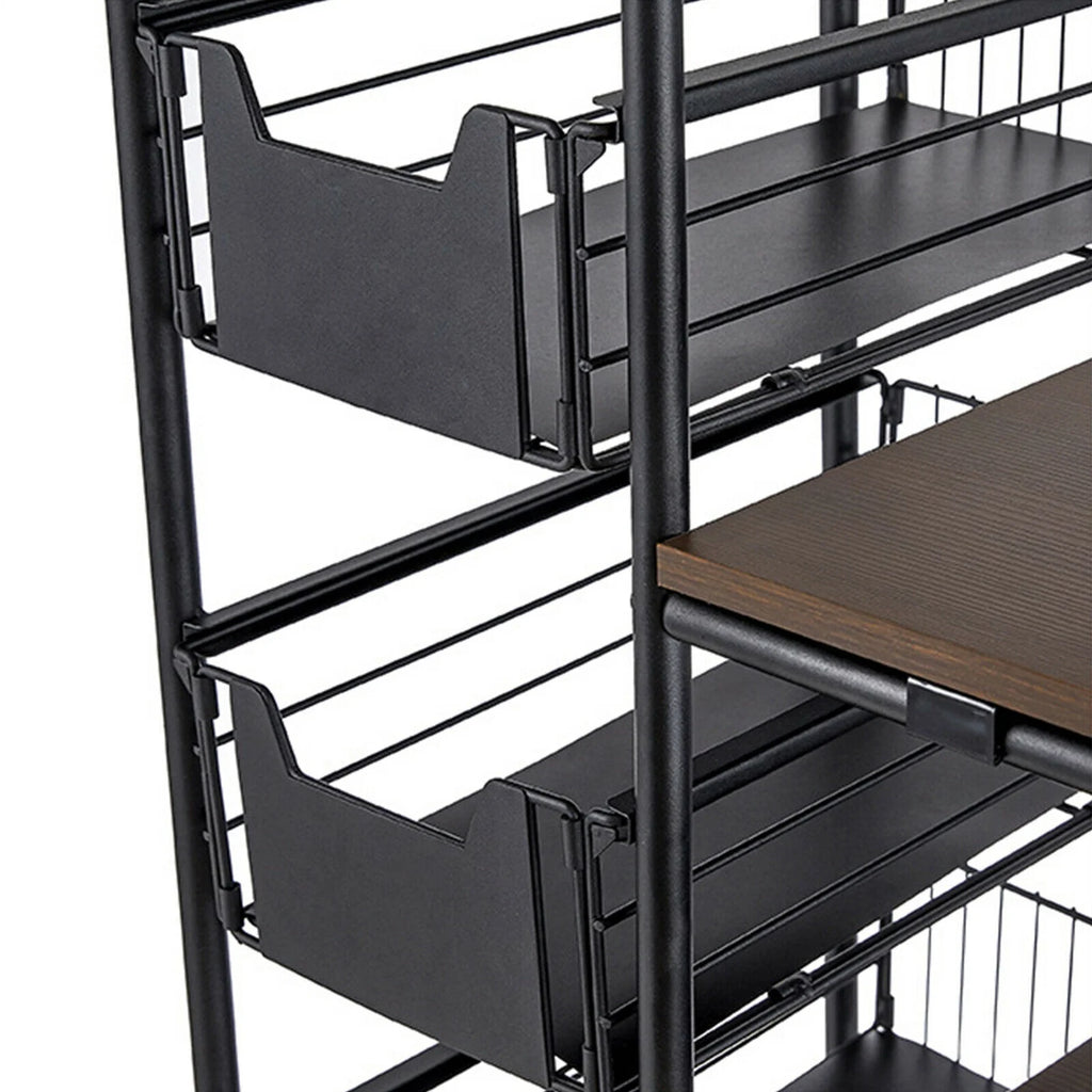 4 Tier Microwave Oven Rack Utility Workstation Stand Shelf Storage Holder O660467