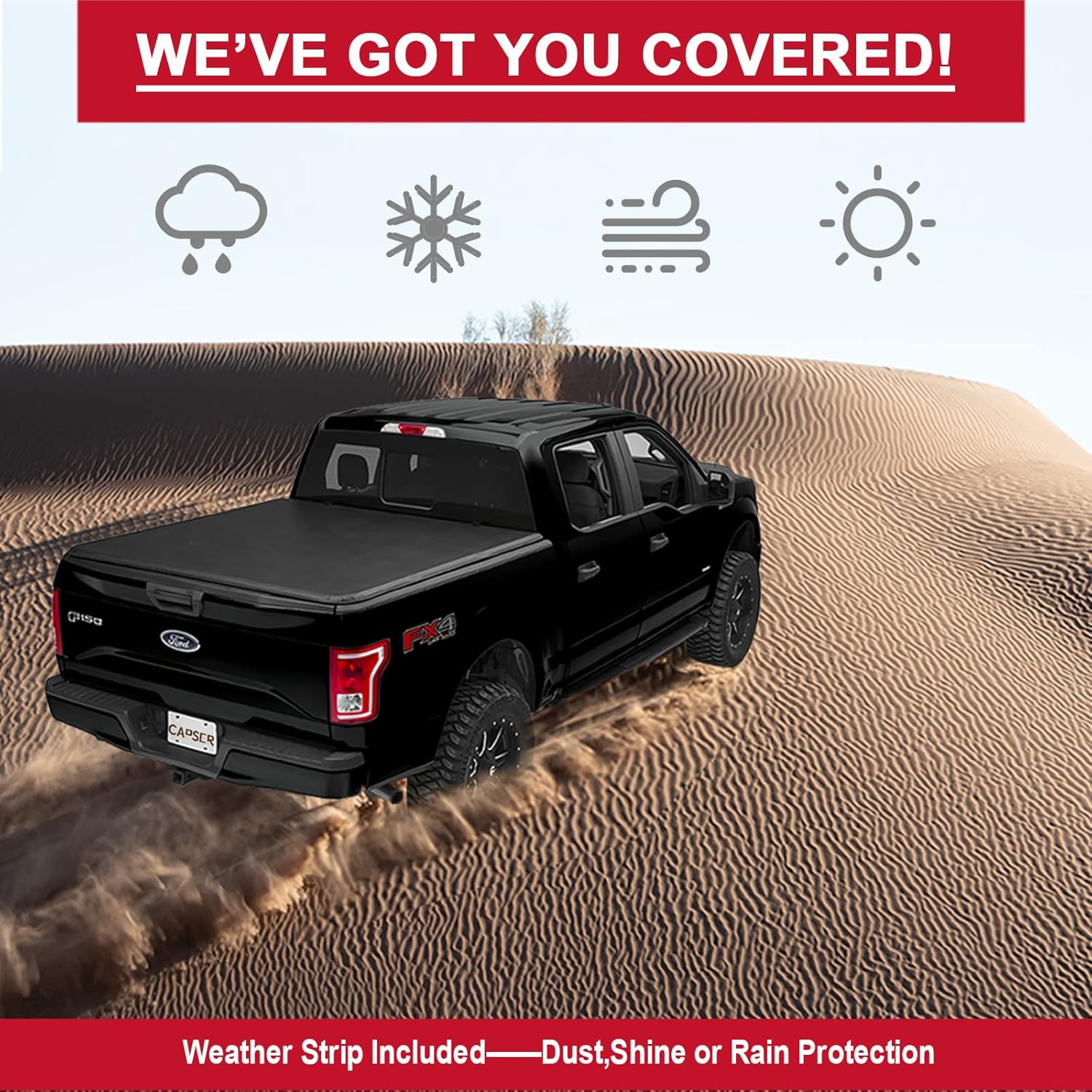5.5 FT Soft Tri-Fold Truck Bed Tonneau Cover M517
