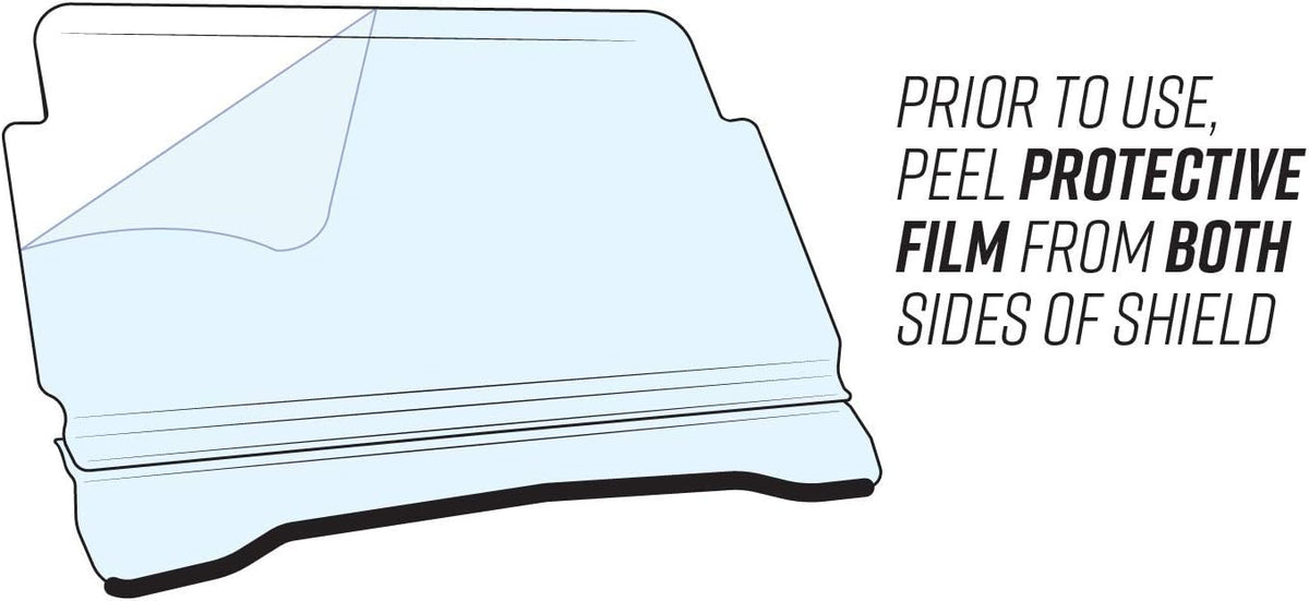 3-in-1 Flip Windshield 1/4 Thick Polycarbonate V70249