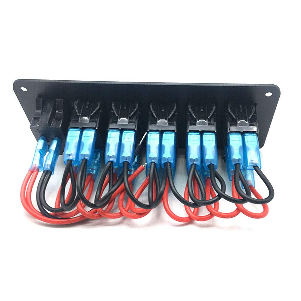 5 Gang Rocker Switch Panel with Dual USB Charger, IP68 Waterproof, Pack of 2 M445