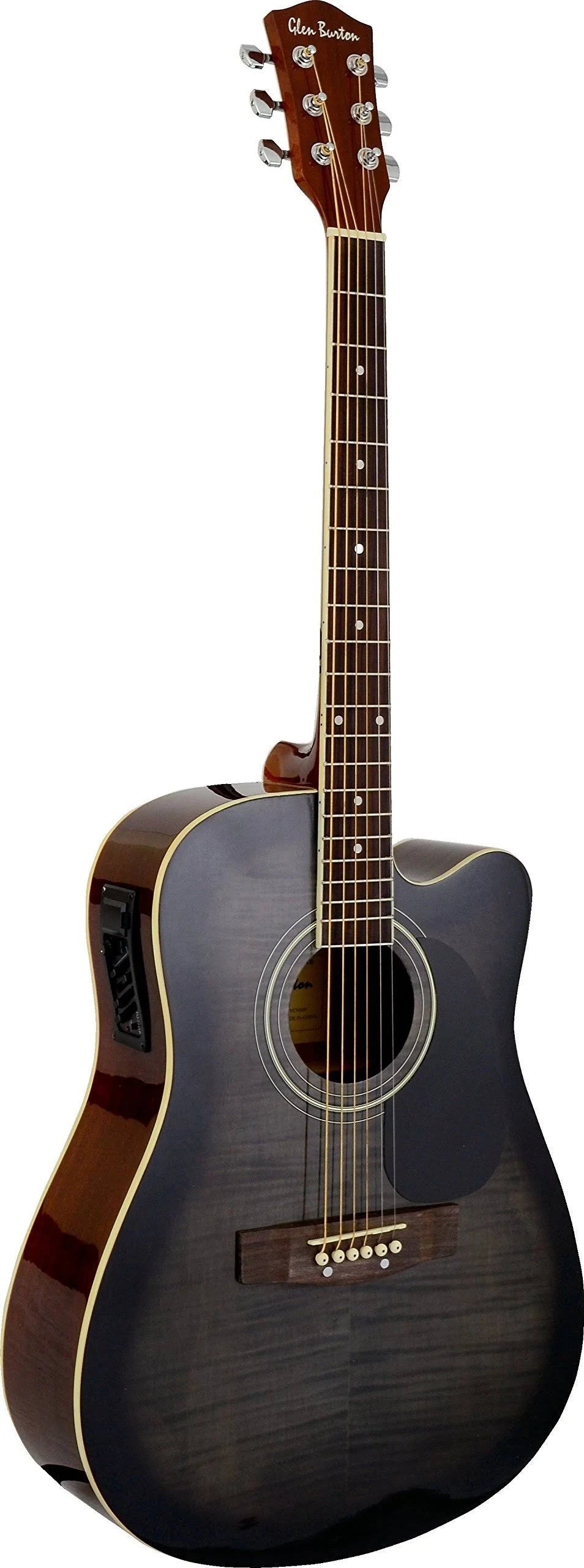 Black Acoustic Electric Cutaway Guitar A208