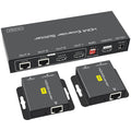 HDMI Extender Splitter 1 in 2 Out Over Cat5e/6/7 with Two Loop-Out Local Display, 1080p, Pack of 2 H42777