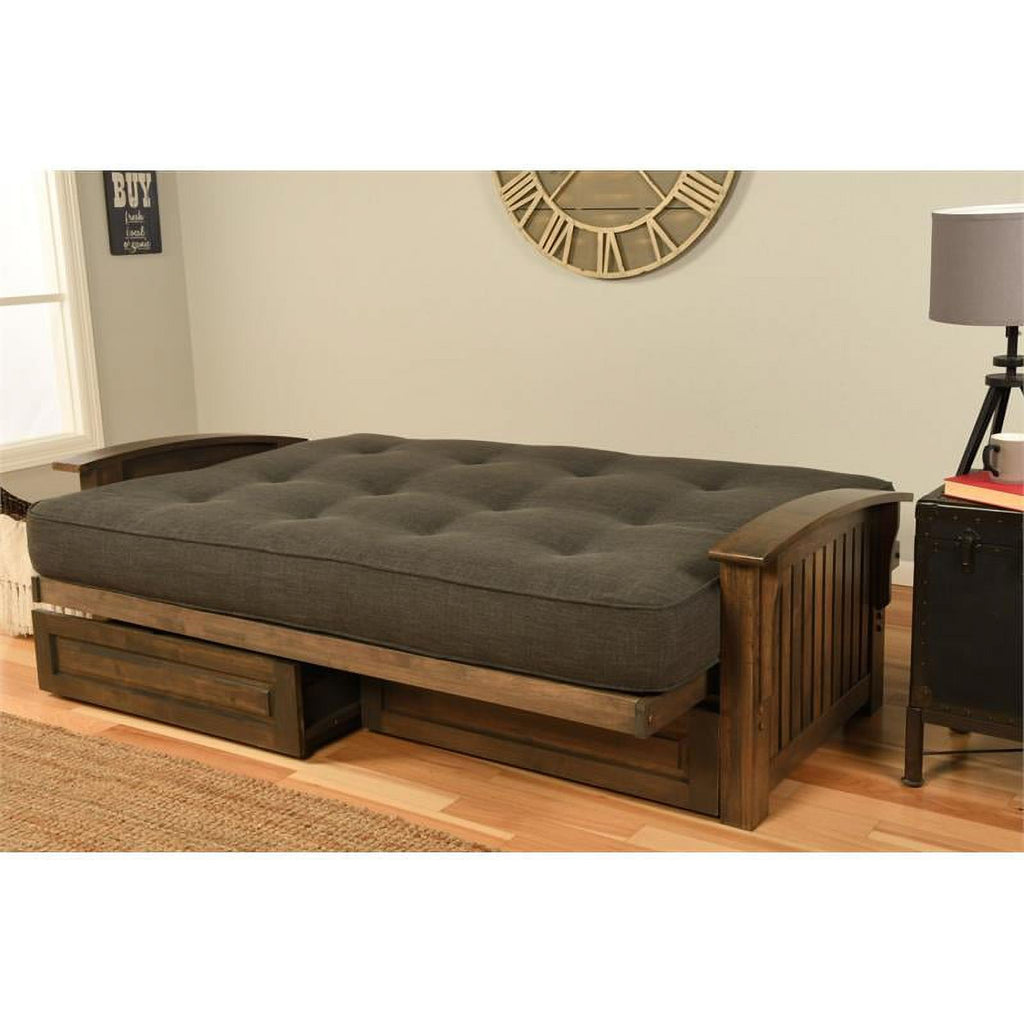 Queen-size Wood Storage Futon X614