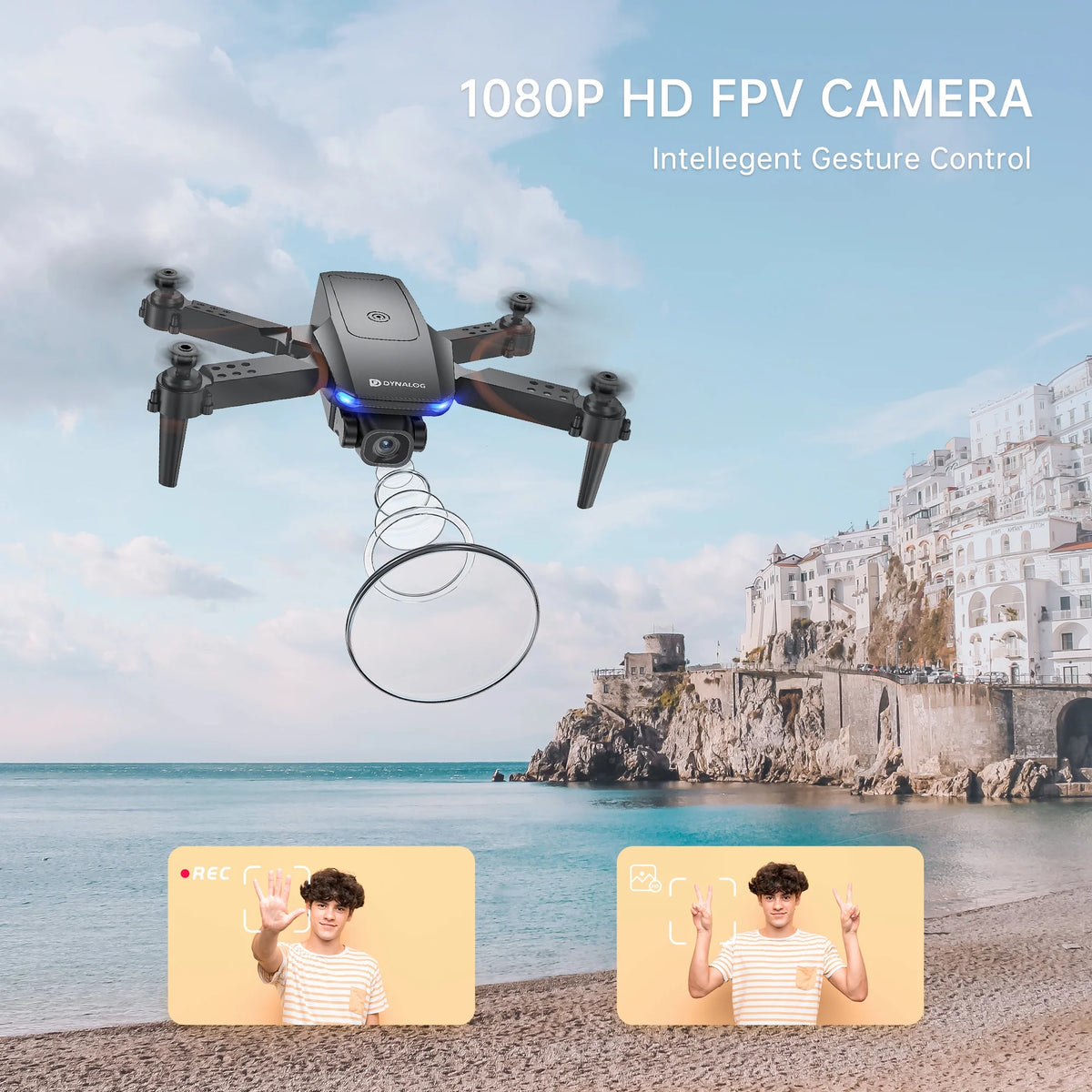 Black Mini Drone RC Quadcopter with 1080P HD Camera I564