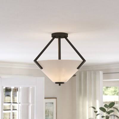 Mahogany Bronze 2-Light Semi Flush Mount Q790650