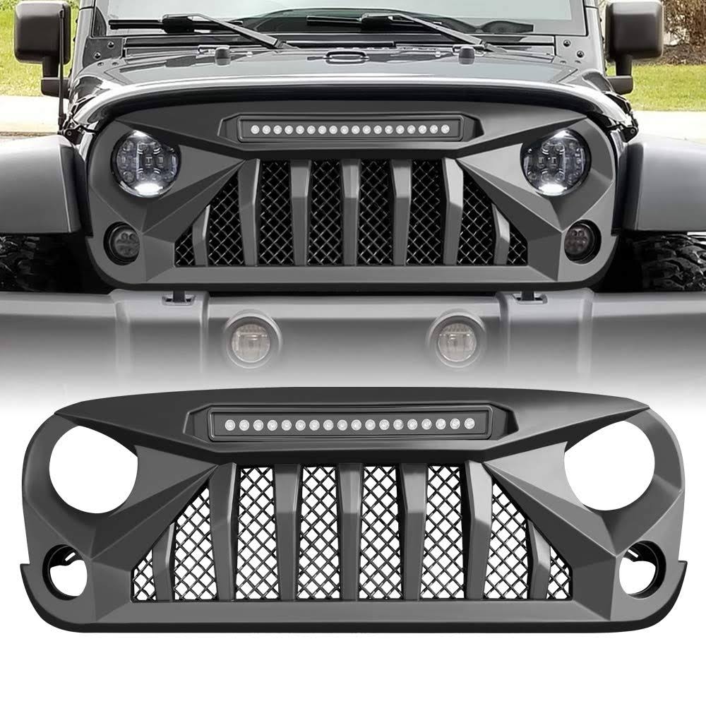 Matte Black Front Grill for Jeep Wrangler JK J5903