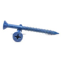 1/4 inch x 3 1/4 inch Concrete Screw Phillips Flat Head Low Carbon Steel Blue Polymer Pk 100 A239854