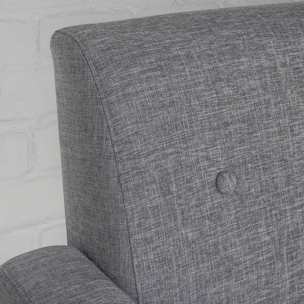 Grey 3-Seater Fabric Sofa V4926