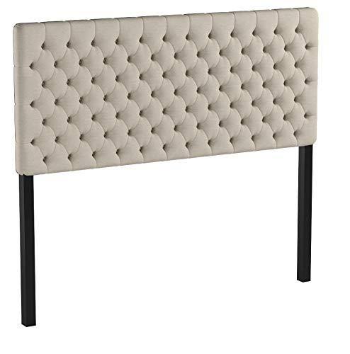 Tufted Fabric Headboard, Queen/Full, Sand U142467