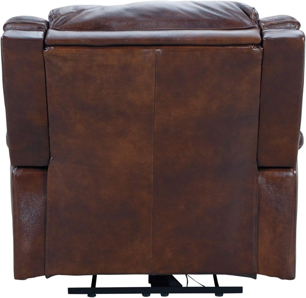 Mahogany Power Recliner with Adjustable Headrest P771