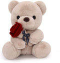 10 Inch Teddy Bear Plush Stuffed Animal with Rose K636
