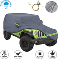 210D Oxford Waterproof Car Cover with Zipper Door, Reflective Strip, Windproof Straps Z628973