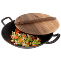 Pre-Seasoned Cast Iron Wok with Wooden Lid (14 inches) G466822