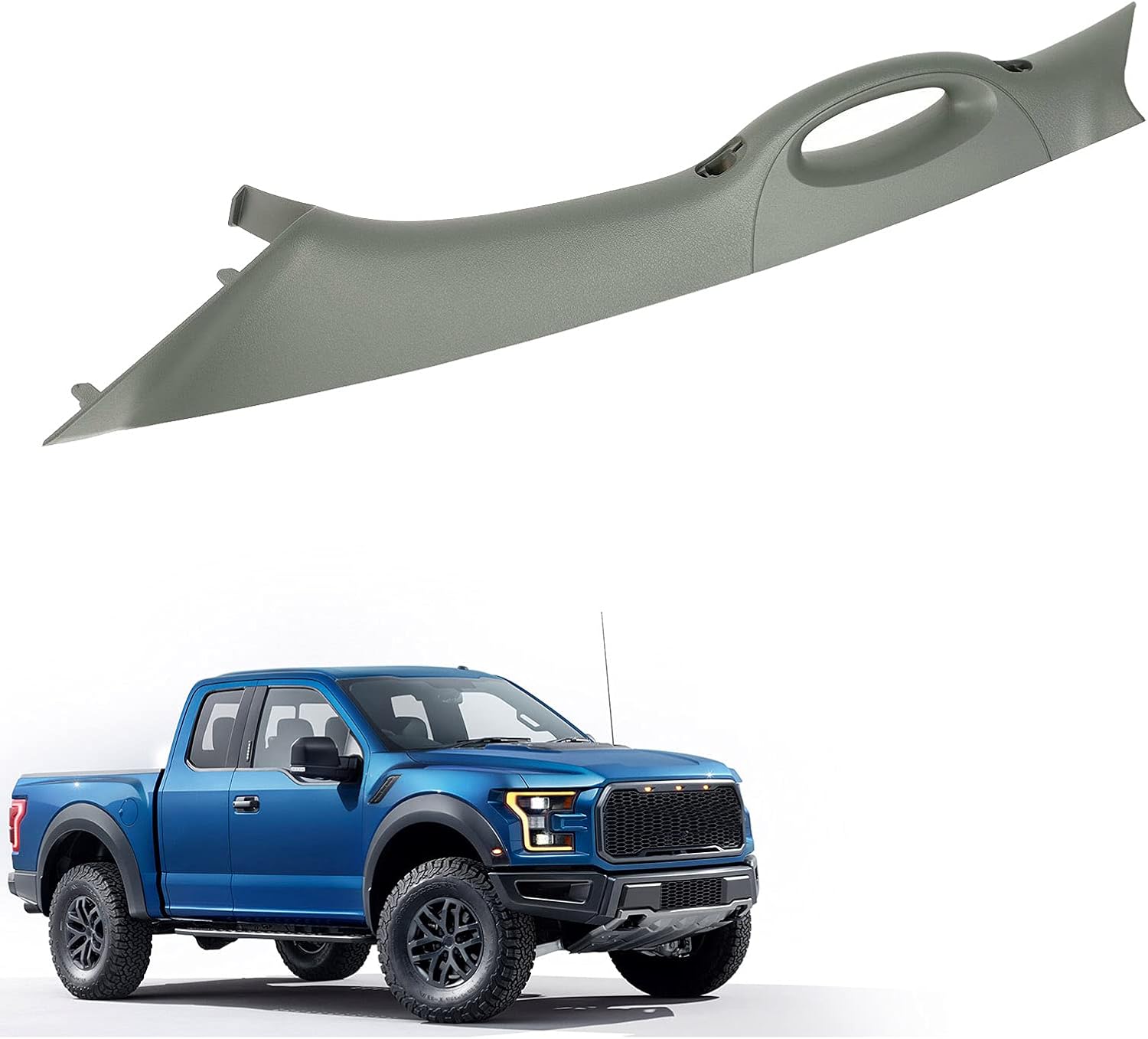 Pair of A Pillar Interior Trim Grab Handle Driver Passenger Side Compatible with 2004-2008 Ford F150 Replacement Pack of 2 Q256310