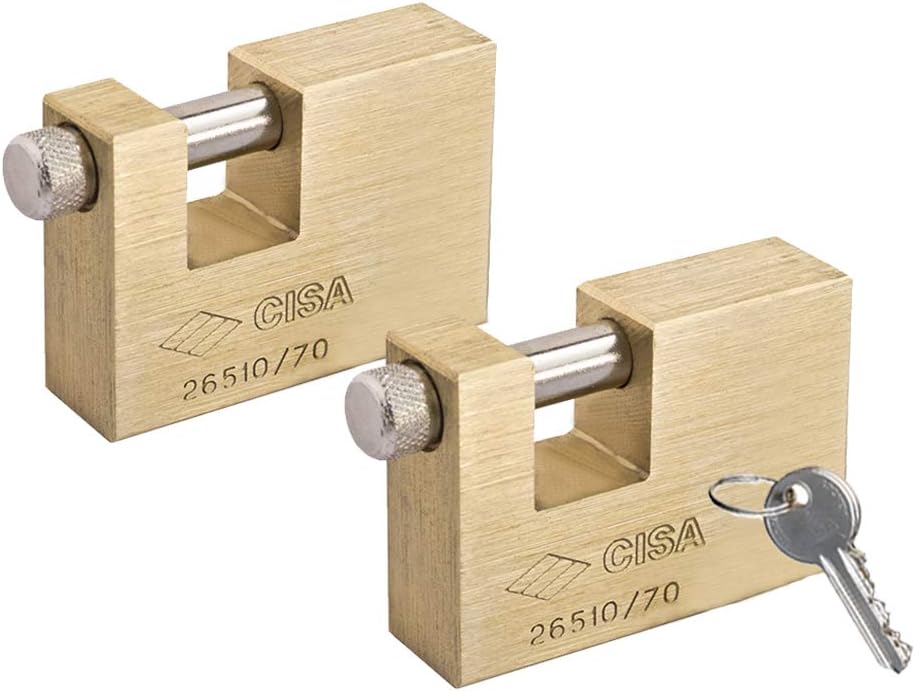 Keyed Alike Solid Monoblock Heavy Duty Padlocks, Pack of 2 W832