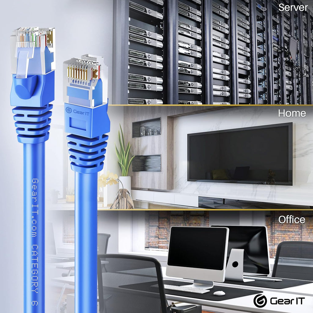 Cat 6 Ethernet Cable 3 ft (20-Pack) Blue B533