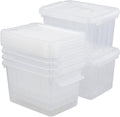 6 L Clear Plastic Storage Box with Latch, 6 Packs P9315