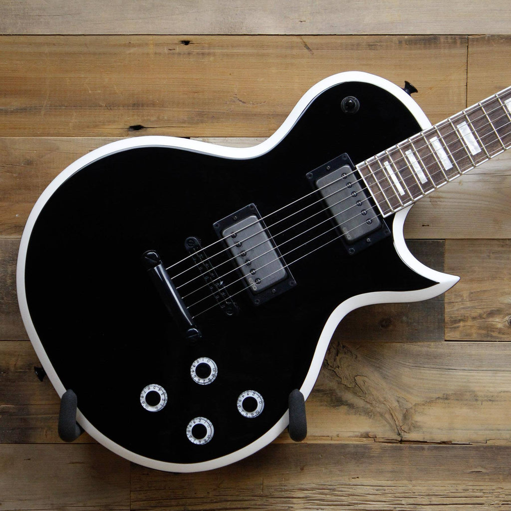 Black with White Bevels Electric Guitar C9090