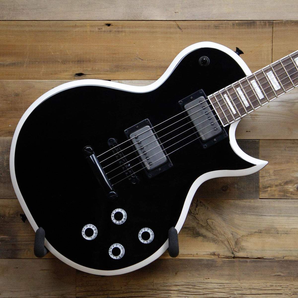 Black with White Bevels Electric Guitar C9090