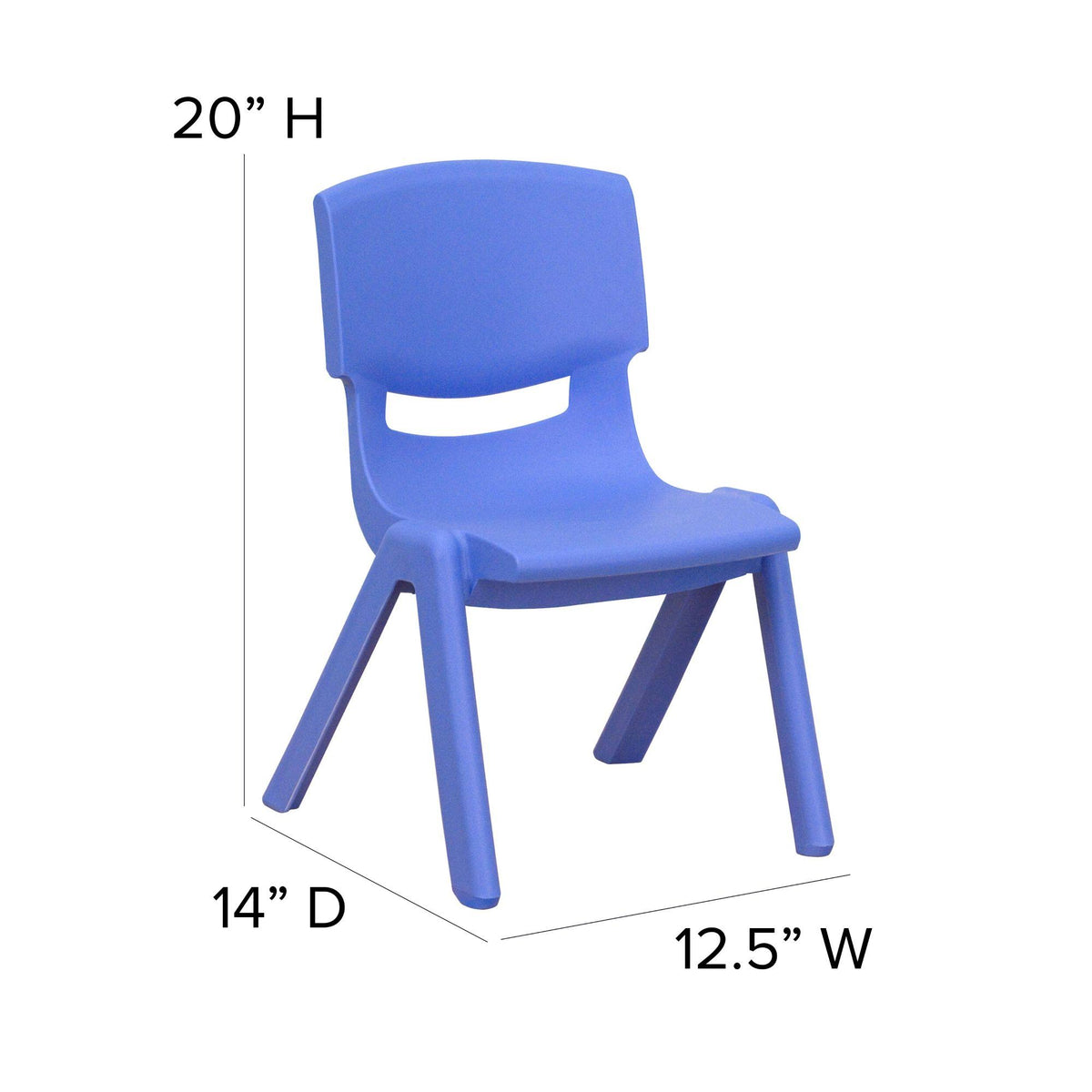 4 Pack Plastic Stackable School Chairs W87194