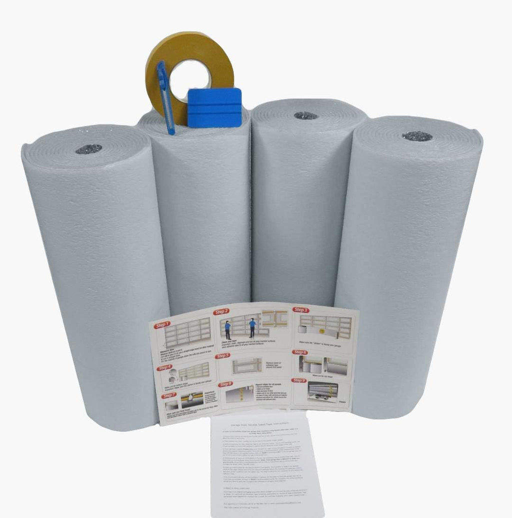 White Pre-Cut Inserts 2 Car Garage Door Insulation Kit Reflective Foam G1667