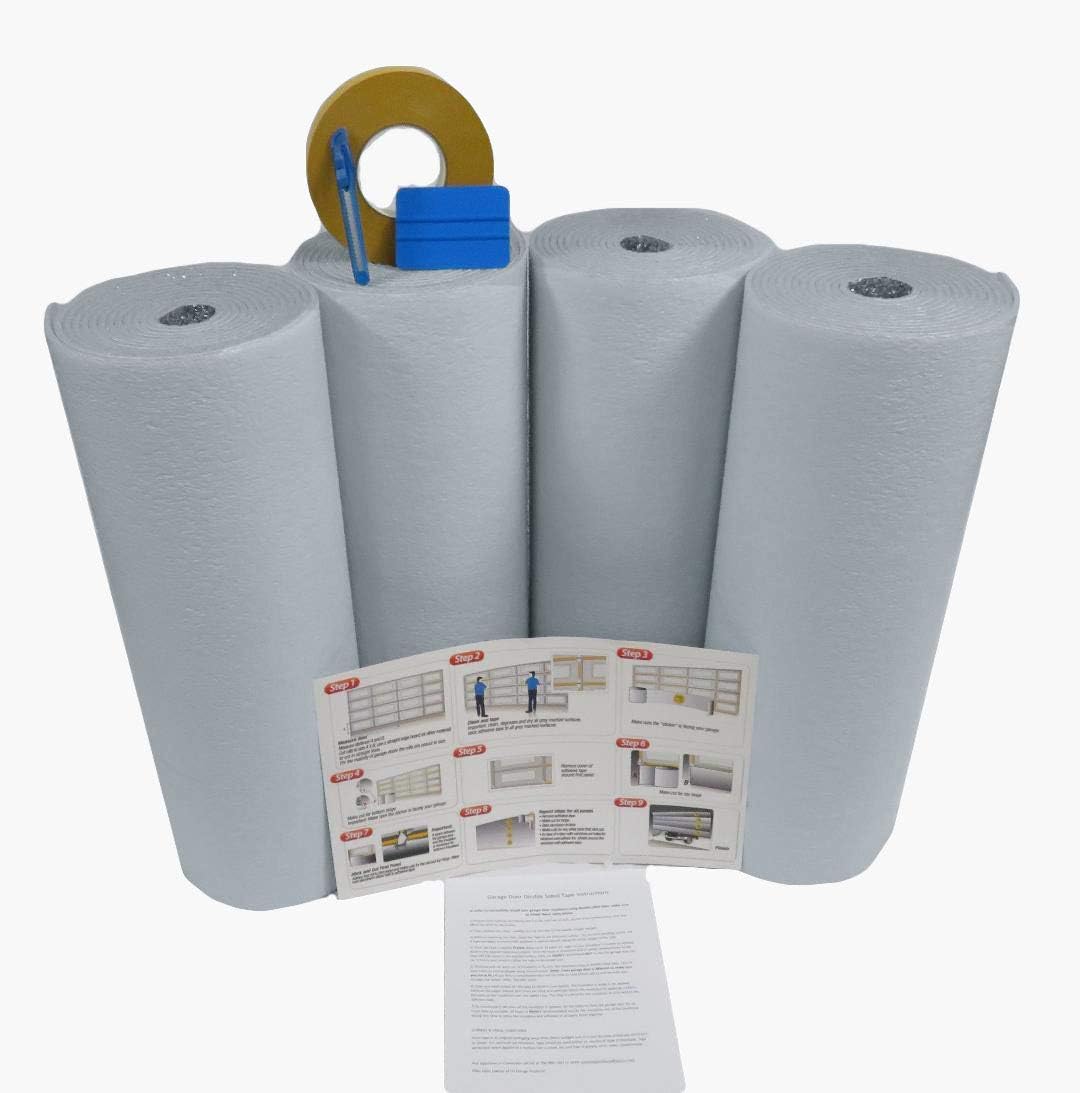 White Pre-Cut Inserts 2 Car Garage Door Insulation Kit Reflective Foam G1667